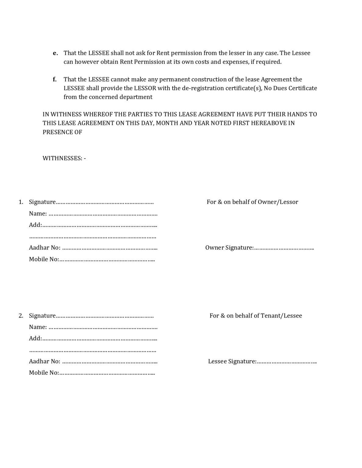 Gst Rented Document Rent Agreement For GST Registration