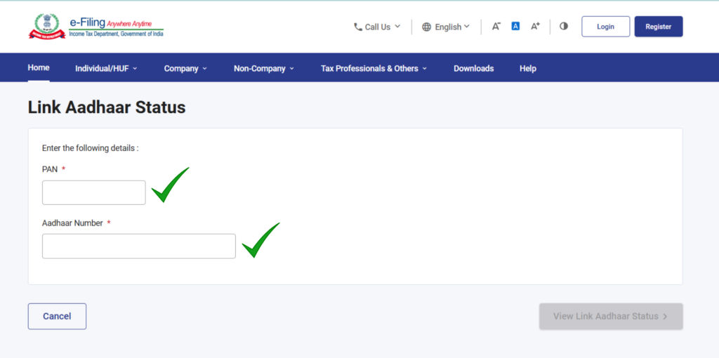 Pan Card & Aadhar Link