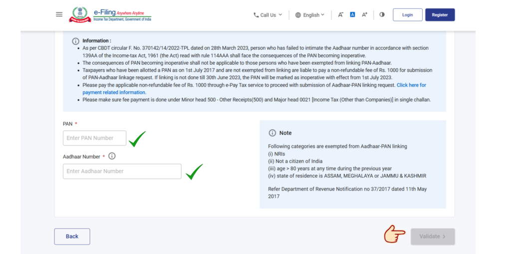 Pan Card Aadhar Linking Process