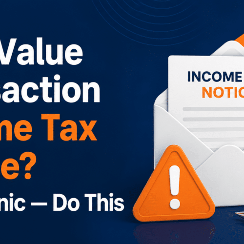 High Value Transaction Income Tax Notice