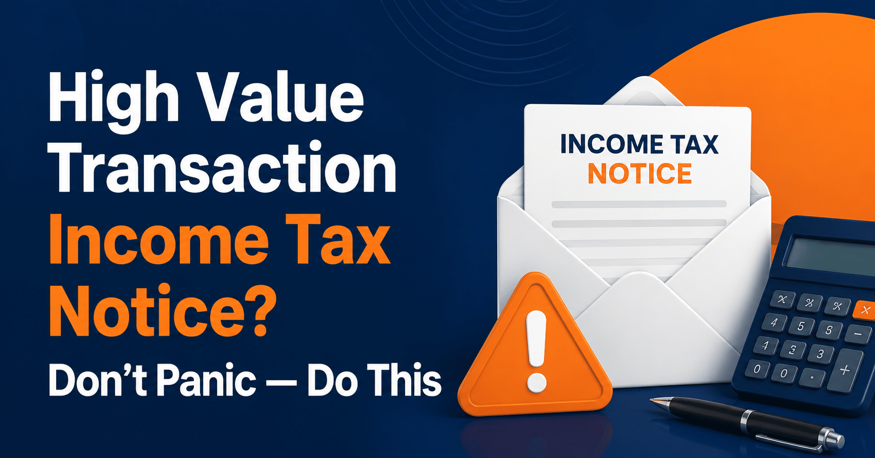 High Value Transaction Income Tax Notice